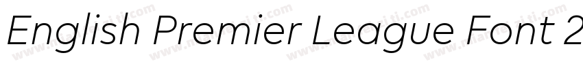 English Premier League Font 201字体转换